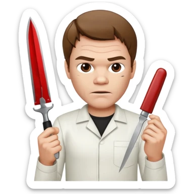 dexter Morgan with scalpel knife sticker