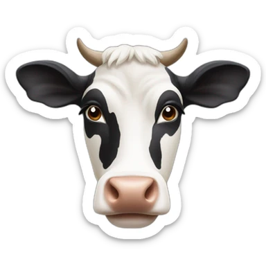 jersey cow face sticker
