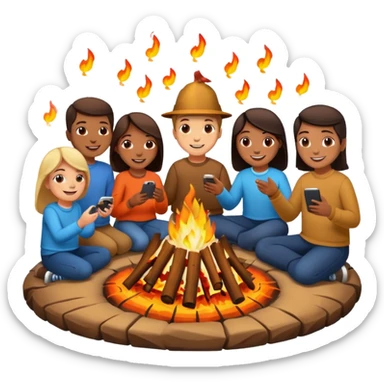 Bonfire Night with music sticker