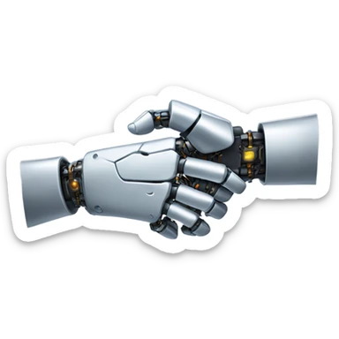 robotic arm hand shake sticker