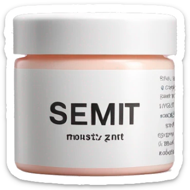 body moisturizer cream pot with label sticker