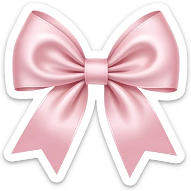 light pink ribbon bow sticker