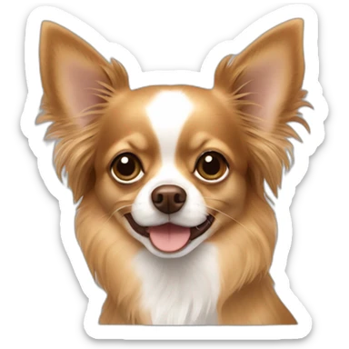 brown longhaired chihuahua sticker