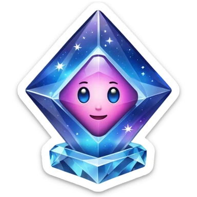Galaxy within a crystal sticker
