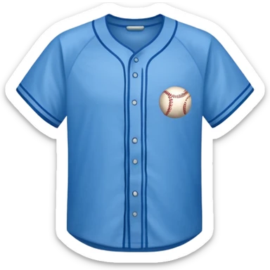 franela de beisbol color azul sticker