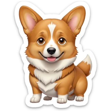 Corgi dog trader sticker
