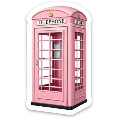 pastel London telephone box sticker