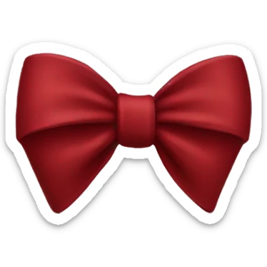 Dark red iPhone bow sticker