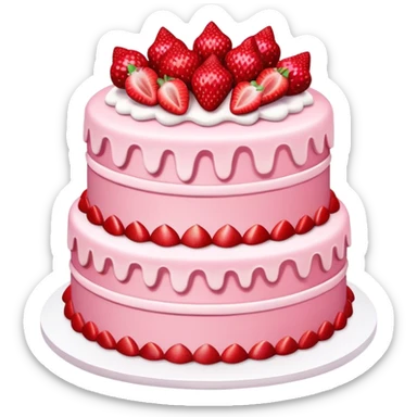 2 tier Strawberry Cake sticker