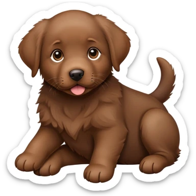brown labrador puppy sticker