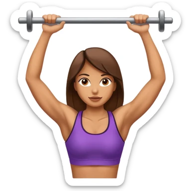 woman doing pull up sticker