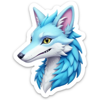 Edgy shiny exotic colorful smooth soft pastel modern anthro furry vernid-sergal-trico-hybrid by Falvie, LiLaiRa, AngieWolf sticker