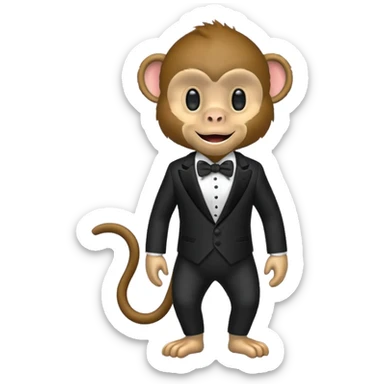 Groom monkey sticker