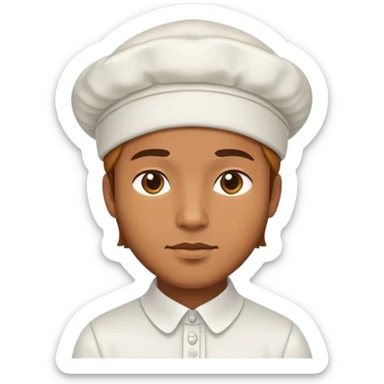 man caramel skin wearing bonnet and white shirt  sticker