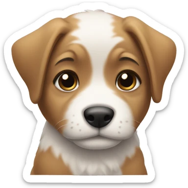 Puppy in pj’s sticker