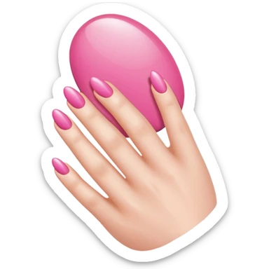 Pink nails sticker