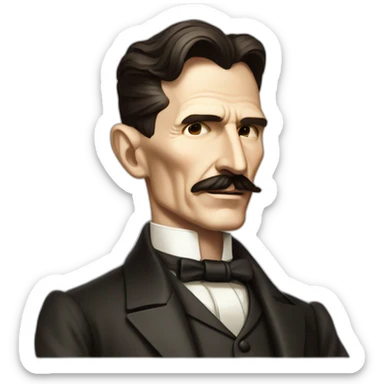 nikola tesla deal with it sticker