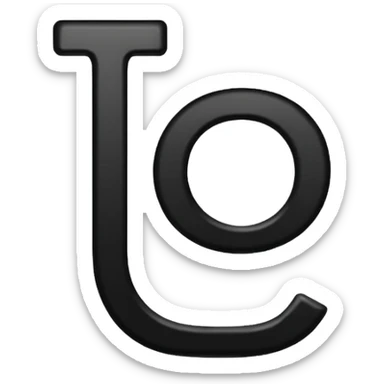 Capital L in black text with yellow background  sticker