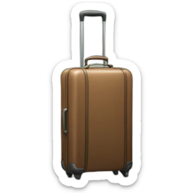 a suitcase with a waiting sticker