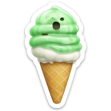 Helado verde sticker