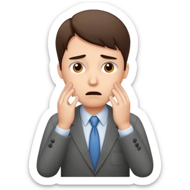 office worker in stress  sticker