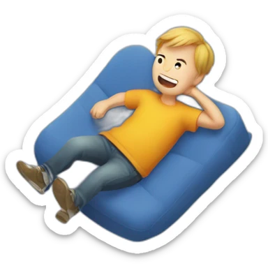 2d person squished by high gravity sticker