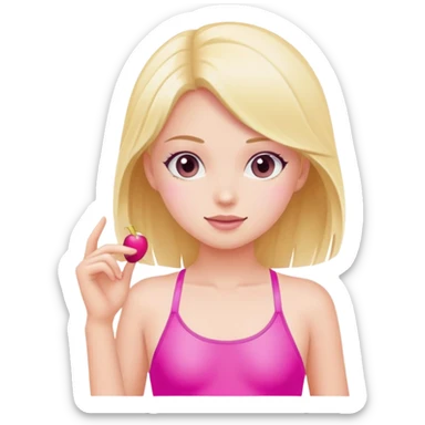 Girl with pink swimsuit  sticker