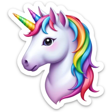 Rainbow unicorns sticker