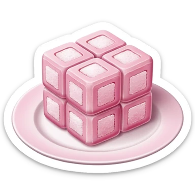 Turkish delight on white plate sticker