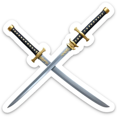 Famous Katana,on blade full chinese names. sticker