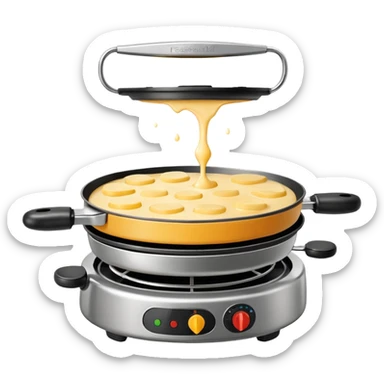 raclette maker, cheese melting appliance sticker