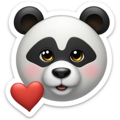 panda in love sticker