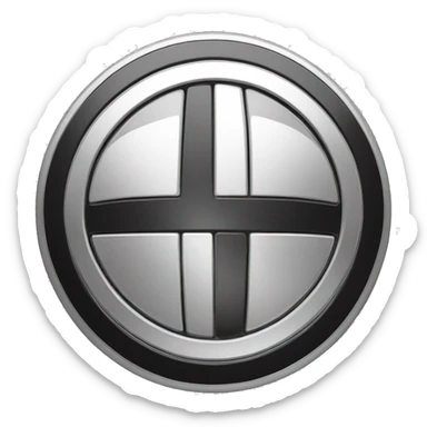 bmw logo in 2d black and white  sticker