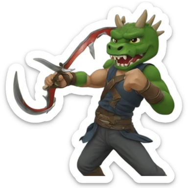 Jameson fighting a drago sticker