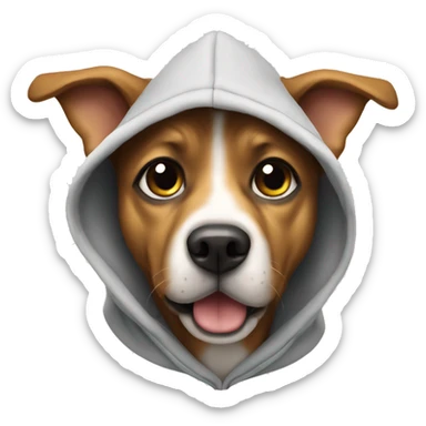 Dog Whering a hoodie sticker
