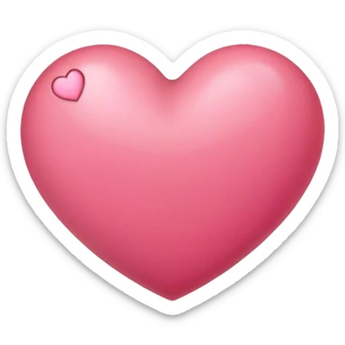 Ruddy pink heart sticker