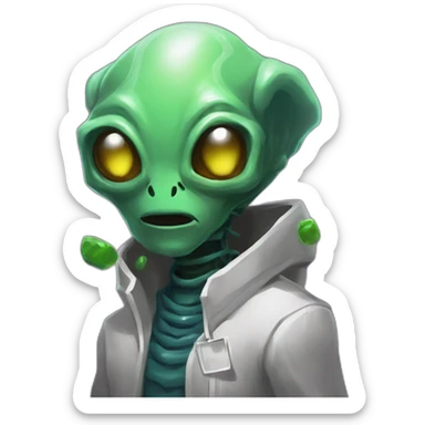 alien doctor scifi roguelike rpg style inspired by slay thee spire sticker