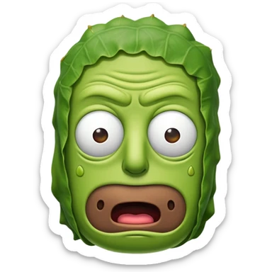 Little pickle rick sticker