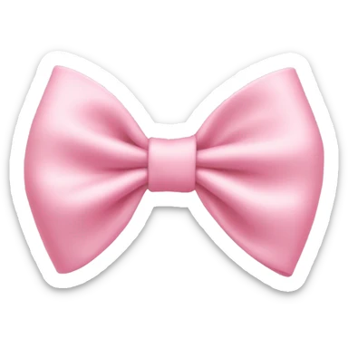 light pink bow on light pink bow sticker