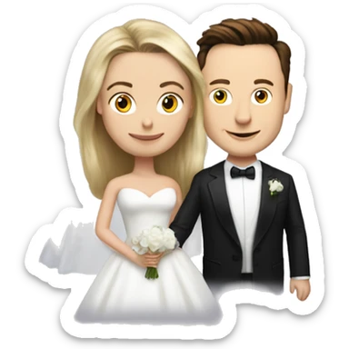 Elon musk marrying Giorgia meloni sticker