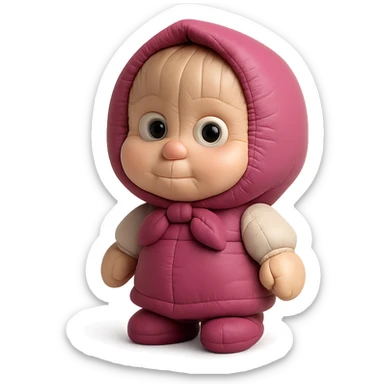 Masha from Masha and the Bear, neutral expression, no bear, no pose sticker