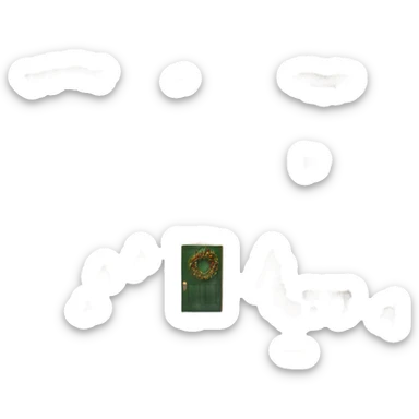 very large mansion decorated with lots of fancy Christmas lights and lots of Fancy christmas decorations sticker