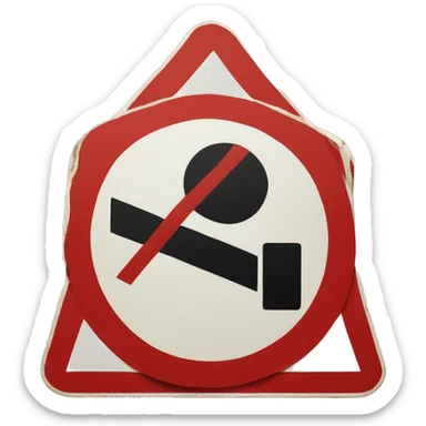 prohibited ROAD SIGN sticker