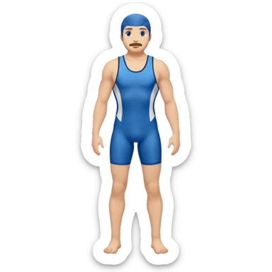 blue wrestling singlet sticker