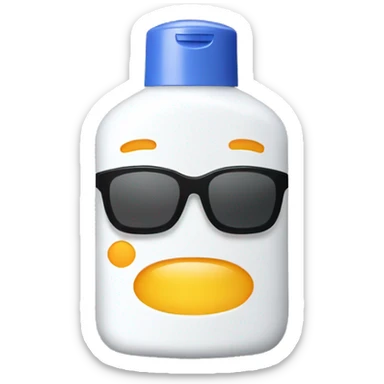 facial sunscreen bottle sticker