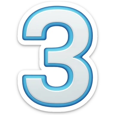 literally just the number 2, no background, nothing else, just the number 2 in normal white text sticker