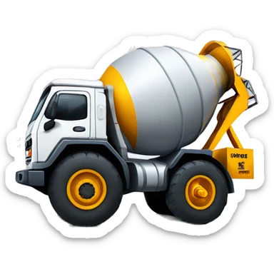 Indian cement mixer sticker