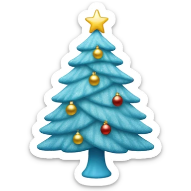 Light blue Christmas tree sticker