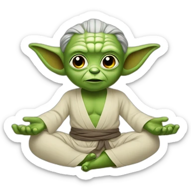 yoga yoda sticker