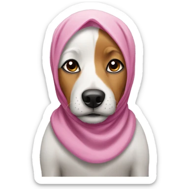 A dog with hijab sticker